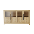 thumbnail image 3 of 55" Glass Door Buffet Cabinet - Modern Sideboard with Storage, Rustic Farmhouse Design for Living Room, Easy Assembly Wood Cabinet for Kitchen & Dining Room, 3 of 9