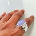 thumbnail image 6 of Blue Lace Agate Mens Ring, Silver Jewelry, 925 Silver Ring, Father's Day, AAA Natural Agate, Birthstone Ring, Heavy Mens Ring, Spiritual Healing Gemstone, Christmas, Plain Mens Ring, 6 of 7