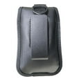 thumbnail image 4 of Black Leather Vertical Case with Pinch Clip fits LG Exalt LTE Flip Phone, 4 of 6