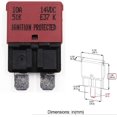 thumbnail image 4 of GFDYREE Disjoncteur à Réinitialisation Automatique 10 Amp T1 14V DC Profil Bas ATC/ATO Disjoncteur à Fusible 10A Disjoncteur E37 1 Pack, 4 of 6