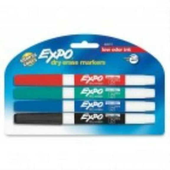 Expo Dry Erase Markers, Assorted - 4 Per Pack, 2 Pieces