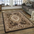 thumbnail image 1 of Allstar Black High-End Ultra-Dense Thickness Weight Woven Traditional Persian. High Quality Area Rug (6' 7" x 9' 3"), 1 of 7