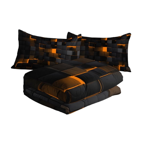 Geometric Honeycomb Duvet Cover Set Fine Fiber Lightweight Bedding For Teen Boys All Season Comfort