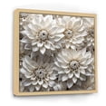 thumbnail image 2 of Designart "Monochrome Mums Minimalism I" Mums Floater Framed Wall Decor, 2 of 5