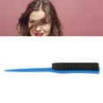 thumbnail image 3 of 3 Row Nylon Hair Teasing Brush for Salon Add Volume, Ergonomic Portable Hair Styling Rat Tail Brush with Rounded Tail Design, Distributes Oil From Roots to Ends, 3 of 7