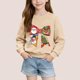 thumbnail image 1 of Sudadera sin capucha para niños, con estampado navideño, cuello redondo, manga larga, forro polar, para niños de talla mediana a grande, blusa de poliéster para niños., 1 of 6