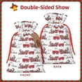 thumbnail image 2 of Fuzoiu Retro Train Print Christmas Gift Bag,Burlap Gift Bag with Drawstring Closure & Hang Tag,Perfect for Holidays, Birthdays, and Special Occasions-Medium, 2 of 7