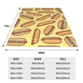 thumbnail image 3 of Balery Hot Dogs Manta de Felpa Suave y Acogedora – Cobija de Franela Aterciopelada para Cama, Lavable y Cálida para Sofá, Mascotas, Transpirable-50"x40", 3 of 7