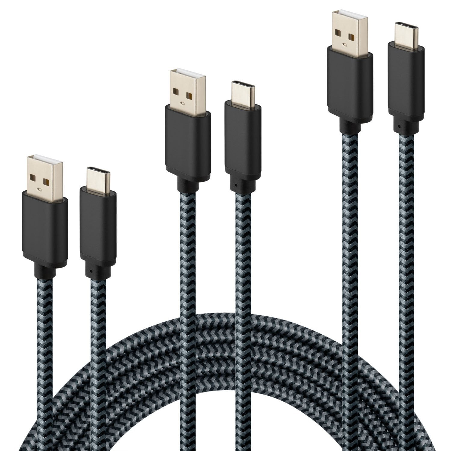 LG G6G7 Moto G6 Play sdfghj 5Pack 3FT 2x6FT 2x10FT Nylon Braided USB C Charger Cable Fast Charging Cord Compatible Samsung Galaxy S8 S9 Plus Note 9/8 USB Type C Cable Google Pixel XL 3/3 XL