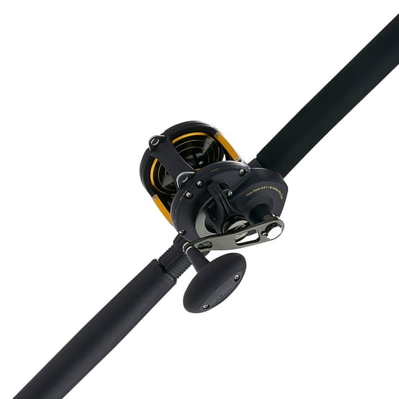 PENN Squall II Lever Drag Conventional Fishing Combo, 6'6" Medium Heavy Rod, 50 Size Reel
