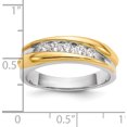 thumbnail image 5 of 14K Two-Tone Lab Grown Diamond Si1/Si2, G H I, Men's Band (Size 10) Made In India rm3486b-040-10wylg, 5 of 5