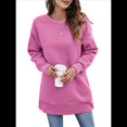 thumbnail image 2 of Sudaderas para Mujer, Sudaderas de Cuello Redondo de A , Suéteres Casuales Holgados, Conjuntos Cómodos de Otoño. Vino Tinto M, 2 of 9