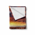 thumbnail image 2 of Landscape Soft Flannel Fleece Throw Blanket, Scenery of the River Between Rock Cliffs with Sky Image, Cozy Plush for Indoor and Outdoor Use, 60" x 80", Orange Yellow, by Ambesonne, 2 of 6