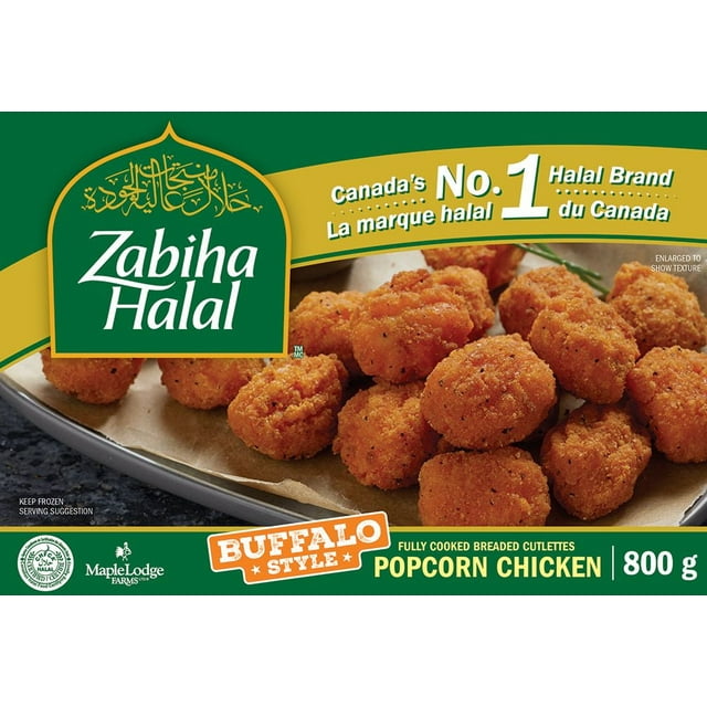 Zabiha Halal Buffalo Popcorn Chicken, 800g
