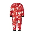 thumbnail image 4 of Christmas Family Pajamas Matching Set Elk Print Long Sleeve Tops and Red Plaid Pants Sleepwear, 4 of 10