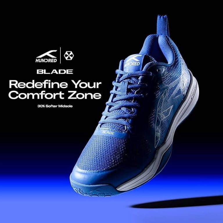 Chaussures De Badminton Professionnelles Hundred Raze Hommes - Semelle Antidérapante Sans Marque | Polyester Et Caoutchouc | Idéales Pour Tennis, Squash, Ping-Pong, Basketball & Padel