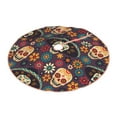 thumbnail image 2 of Kll Skulls And Flowers Christmas Tree Skirt 36",Party Decorations Farmhouse For Christmas Decorations Holiday Party, 2 of 8