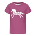 thumbnail image 3 of Kiijoy Girls T-Shirt Horse Graphic Short Sleeve T Shirt Kids Casual Soft Tshirt, Sizes 3-4, 3 of 3