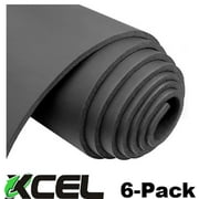 XCEL 6 Pack 24" x 12" x 1/8" Craft Foam Cosplay Foam Neoprene Rubber Sheet Rolls Packing Sheets Gasket Rubber Foam