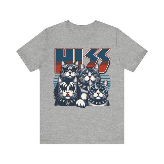 HISS Funny Vintage Cat Shirt Cat Lover Retro Graphic Novelty Cat T-Shirt