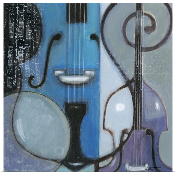 Great BIG Canvas | "Cool Jazz II" Art Print - 16x16