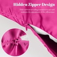 thumbnail image 6 of Fuchsia Pink Pillow Covers, 20X29 In, Silk Satin, Smooth Fabric, Bedroom Bedding, Standard Size, 2 Pack, 6 of 8