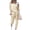 Brown, variant on Womens Two Piece Outfit Long Sleeve Crewneck Pullover Tops And Long Pants Tracksuit