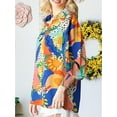 thumbnail image 5 of TEMOFON Womens Boho Floral Print Blouses Shirts Casual Puff Sleeve Fall Tops Dressy Paisley Tunic Tops Long Sleeve Shirts for Women Lapel V Neck Button Down Clothing, 5 of 5