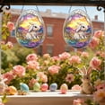 thumbnail image 6 of Elainilye Acrylic Sun Catcher Easter Egg and Bunny Pendant Decorative 2 Piece Set for Living Room Bedroom Office Desk Tabletop Decoration Home Decor, 6 of 6