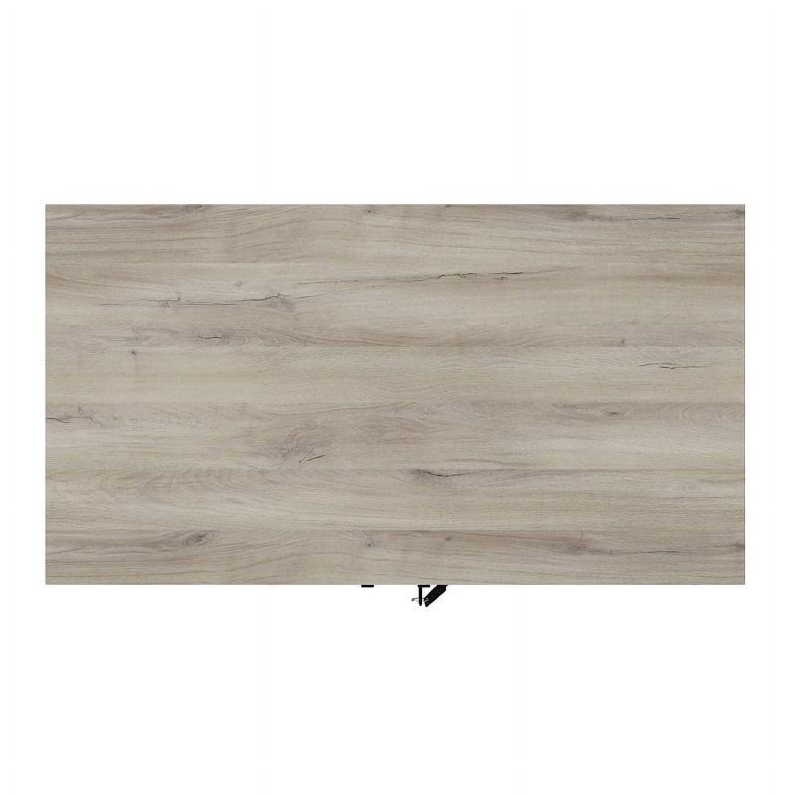 HomeFare Industrial Farmhouse 2 Door Storage Cabinet Gray Weathered Oak