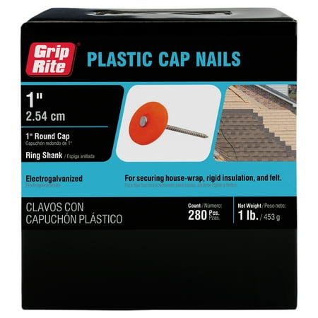 

Grip-Rite 1-in 12-Gauge Electro-Galvanized Plastic Cap Nail