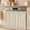 Cream, variant on Gray Thin Lines Oven Skirt for Farmhouse Kitchen Décor, Modern Striped Minimalist Oven Curtain Tie Top Decorative Stove Skirt, Cabinet Dish Washer Curtains with 8 Ribbon Ties 30"x21.5"