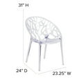 thumbnail image 4 of Flash Furniture Jonah 4 Pack Specter Series Transparent Stacking Side Chair, 4 of 14