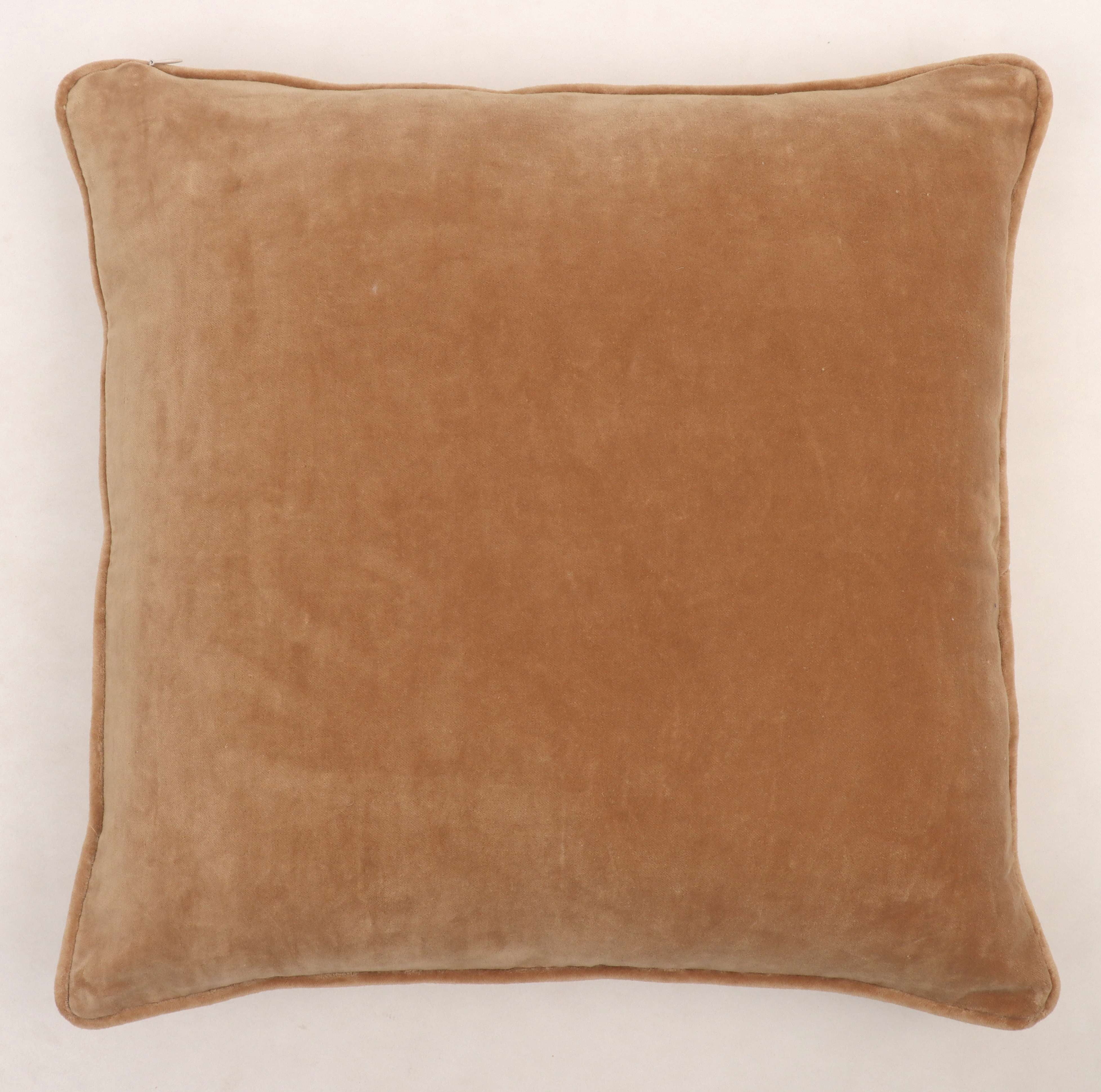 BHG 20x20 Emerson Velvet Pillow, Tan