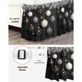 thumbnail image 3 of Winter Bed Skirt Christmas Ball Pine Needles Black White Bed Skirts King Size 16 Inch Drop, Wrap Around Dust Ruffle&nbsp;Bedskirt with Adjustable Elastic Belt for Queen Size Beds, 3 of 7