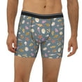 thumbnail image 2 of Men'S Boxer Briefs, Conch Shells Print No.9046 Soft And Breathable Mens Underwear Boxer Briefs With Widen Waist, 2 of 2