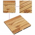 thumbnail image 5 of vidaXL Decking Tiles 30 pcs 11.8"x11.8" Solid Wood Teak Vertical Pattern, 5 of 8