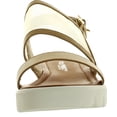 thumbnail image 3 of VIA PINKY FALLON-02 Womens Open Toe Cushioned Strappy Low Platform Sandals, Beige, 7.5, 3 of 4