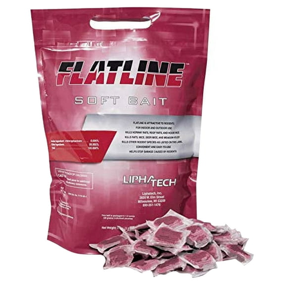 Flatline Soft bait Rodenticide - 4 lb Bag by Liphatech