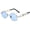 Sliver and blue, variant on Steampunk Sunglasses for Men and Women, Metal Frame and HD PC Lenses, Retro Futuristic Eyewear, High Definition Vision, Durable and Stylish Design