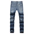 thumbnail image 2 of Men Casual Straight Loose Fit Comfort Jeans Men's Slim Fit Jeans Denim Pants Streetwear Mens Fashion Skinny Jeans Bootcut Jeans for Men , XL&Light Blue, 2 of 7