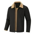 thumbnail image 2 of S-5X Plus Size Corduroy-Jackets for Men with Pockets Big & Tall Fleece Lined Coats Long Sleeve Zip Up Solid Color Thermal Warm Lapel Outerwear Jacket, 2 of 4