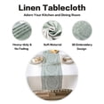 thumbnail image 5 of ICEANT 58×86 inch European Design Tablecloth with Tassel, Wrinkle Free Waterproof Polyester Table Cover, Rectangle Washable Tablecloth for Kitchen, Living Room, Outdoor Party, Green, 5 of 7
