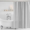 thumbnail image 4 of Black White Striped Waterproof Fabric Shower Curtain,Modern Farmhouse Geometric Waterproof Fabric Shower Curtain for Bathroom Curtains Bathtubs Hotel Shower Curtains with 12 Hooks Stall 48x72in, 4 of 8
