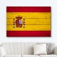 thumbnail image 2 of wall26 Canvas Print Wall Art Wood Panel Effect European Striped Spanish Flag of Spain Cultural Historic Digital Art Modern Art Decorative Global Patriotic for Living Room, Bedroom, Office - 24x36, 2 of 5