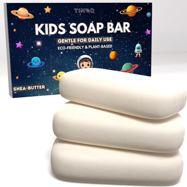 TINOQ Jabón en barra hipoalergénico para niños para pieles sensibles - Ingredientes naturales con manteca de karité