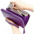 thumbnail image 6 of Badiya Women's Classic Long Wallet, Purple, 1-Piece, 6 of 6