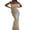 Creamy White, variant on Baby Sweetie Women Elegant Summer Long Dress, Sleeveless Backless Lacing Slim Fit Dress for Party Evening