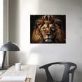 thumbnail image 4 of Awypu Large Lion Canvas Wall Art, lion king with crown Black Gold, Wall Decor Africa wild animals, Prints Pictures for Man Living Room Bedroom Bathroom Home Decor Ready to Hang, Wall Decor, Print, 4 of 6
