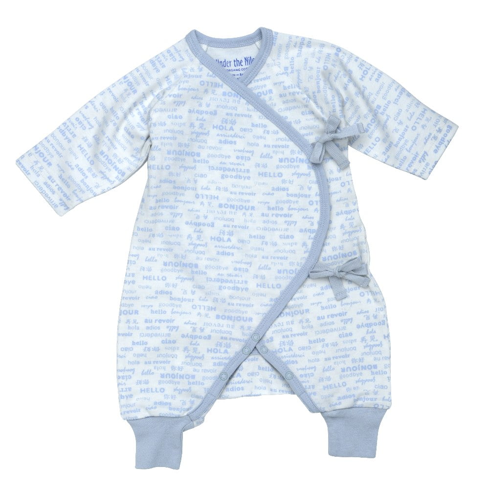 Under The Nile Newborn Side Tie Kimono Blue